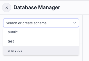 Data Table schemas